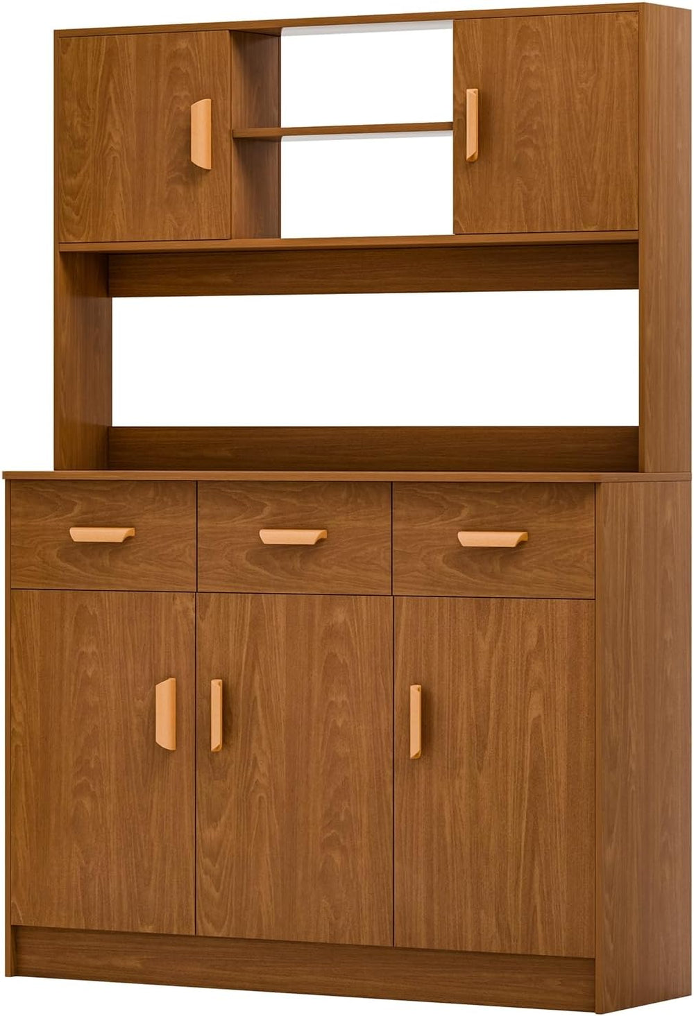 Talent Star Pantry Cabinets for Kitchen Storage, Freestanding Hutch Cabinet w...
