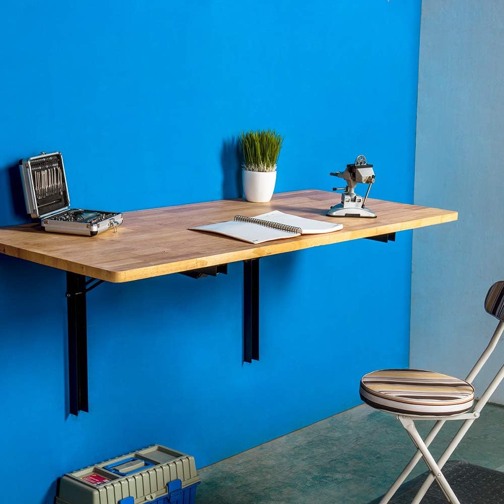 Wallmaster Wall Mounted Folding Workbench Heavy Duty Fold Down Table Utility ...