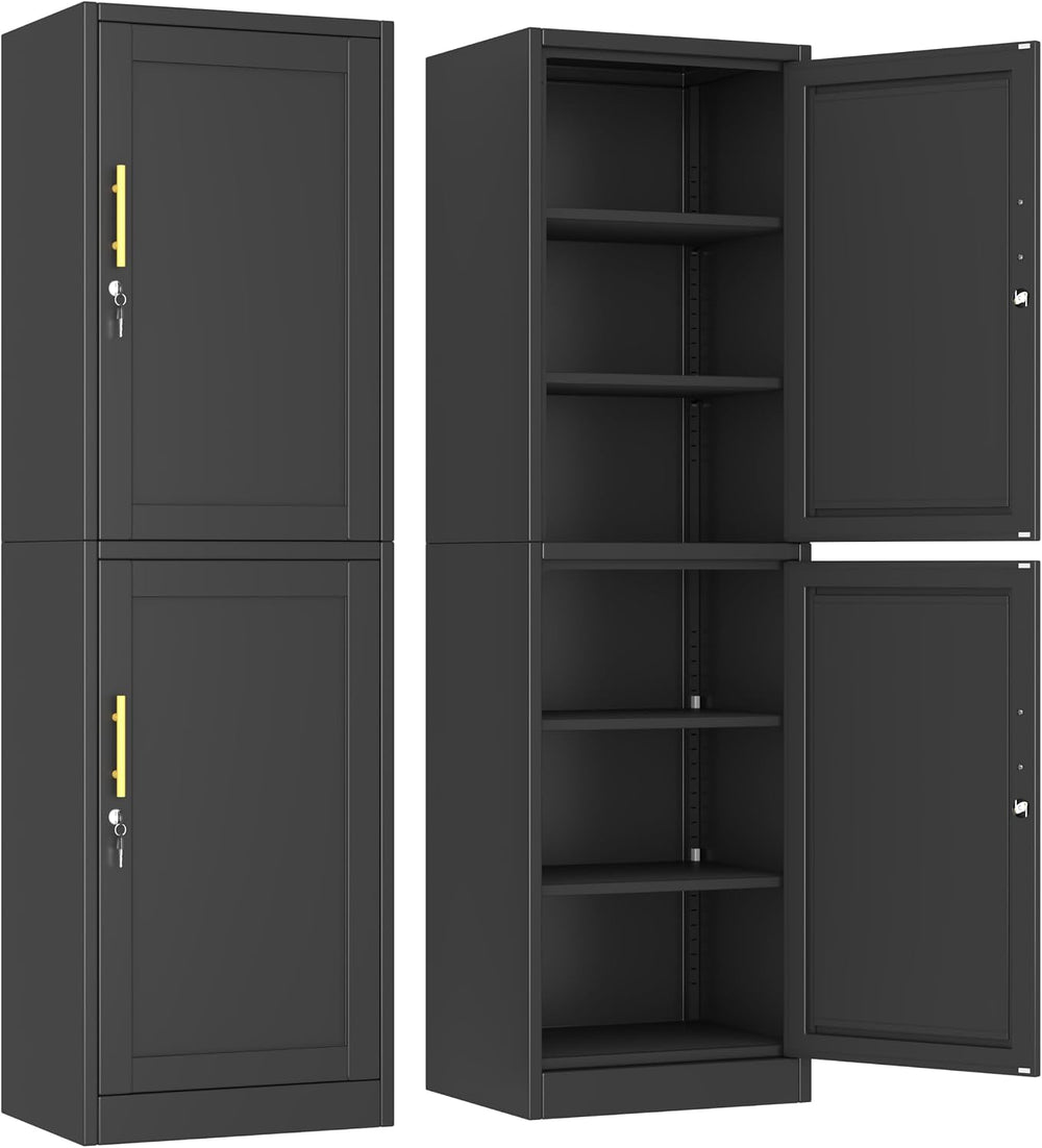 Ckzbx Metal Locker Tall Narrow Storage Cabinet, 67" H Locking Tool File ...