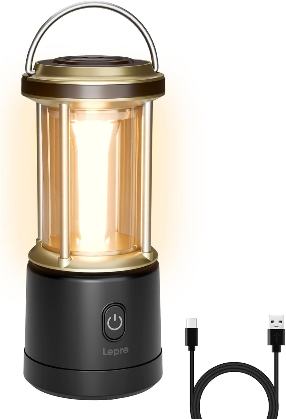 Lepro 2000LM LED Camping Lantern Rechargeable, Waterproof Tent Light with 5 L...