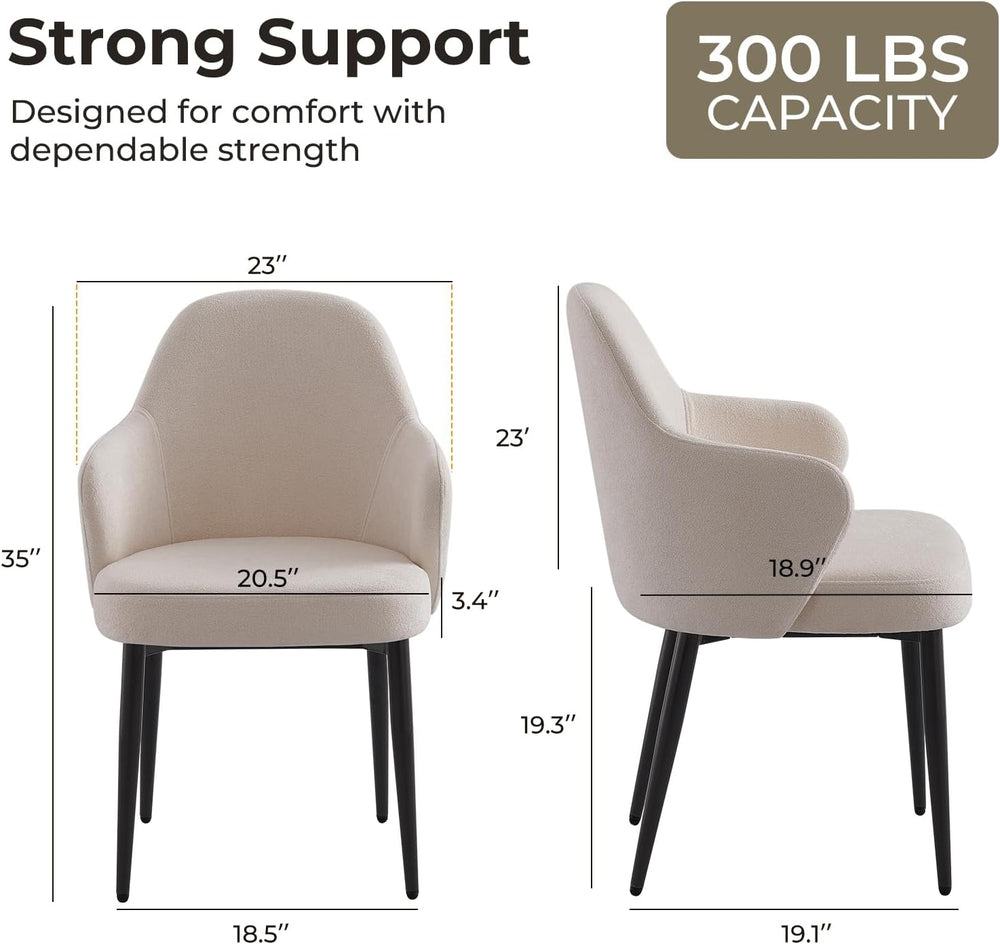 Dining Chairs Set of 2, Modern Fabric Chairs for Kitchen & Dining