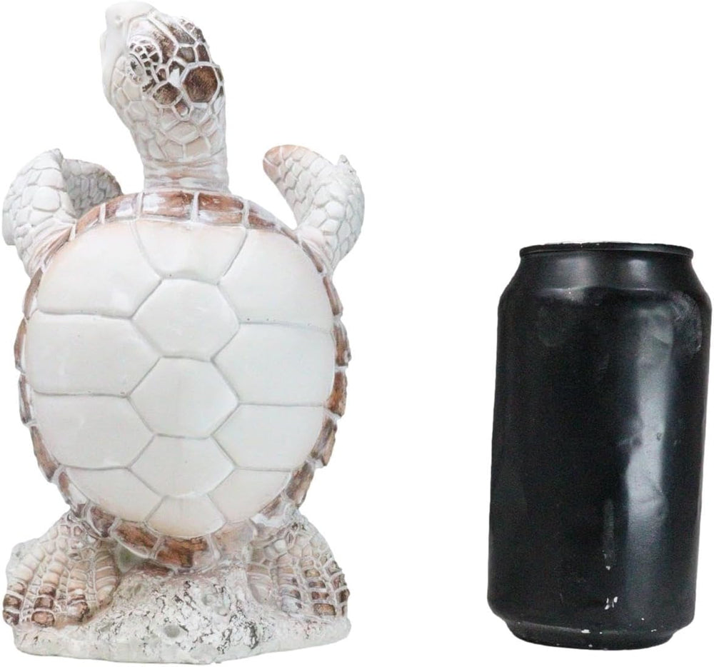 Ebros Gift Nautical Coastal Dancing Antique White Sea Turtle Wine Bottle Hold...