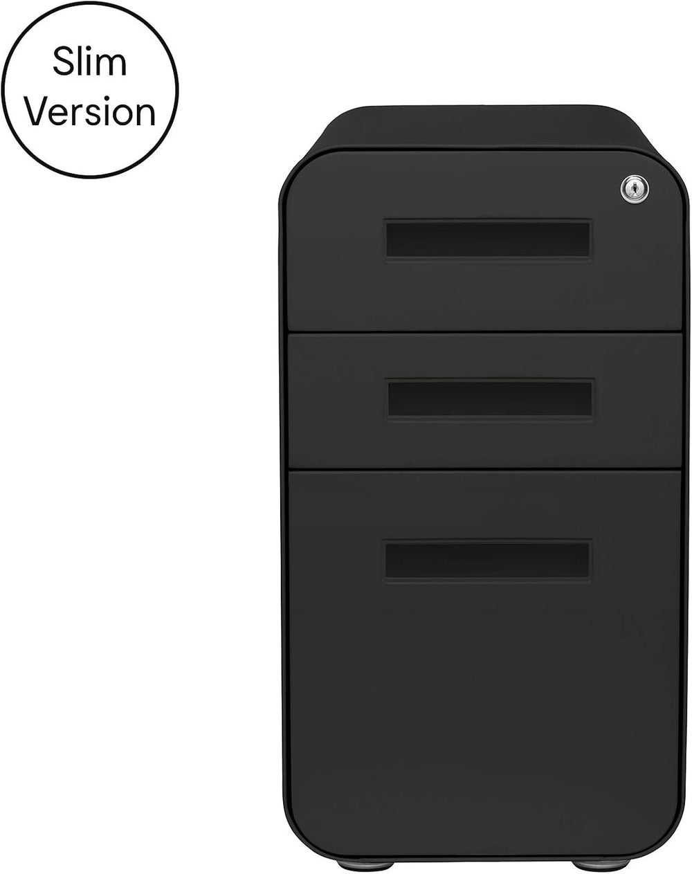 Laura Davidson Furniture Stockpile Slim 3-Drawer Mobile File Cabinet with Loc...