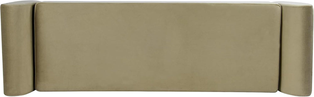 HomePop 60" Modern Storage Bench with Wood Legs - Light Sage Green Velvet