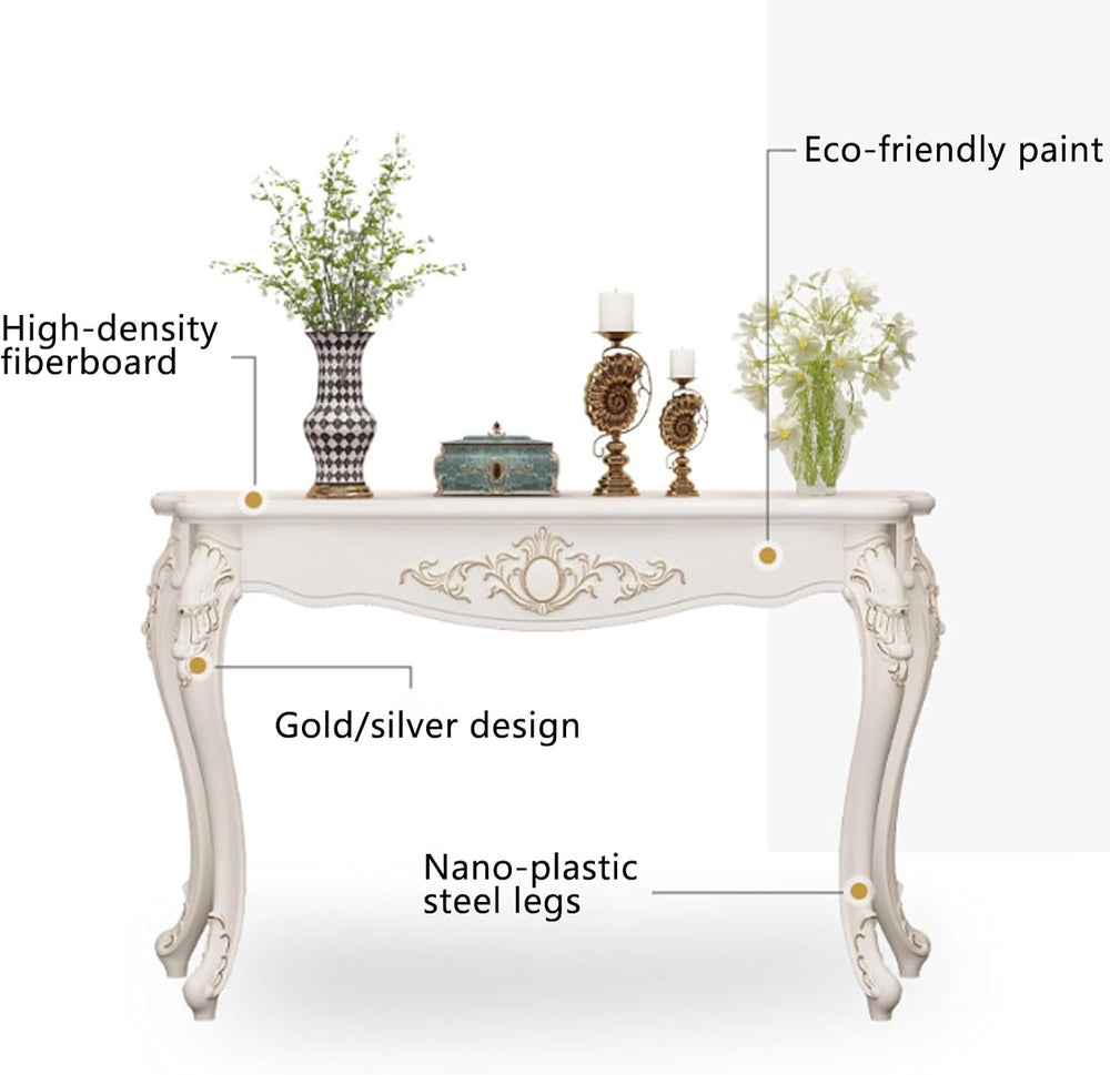 Narrow Console Table with Storage Shelf, Wooden Entryway Table for Living Roo...