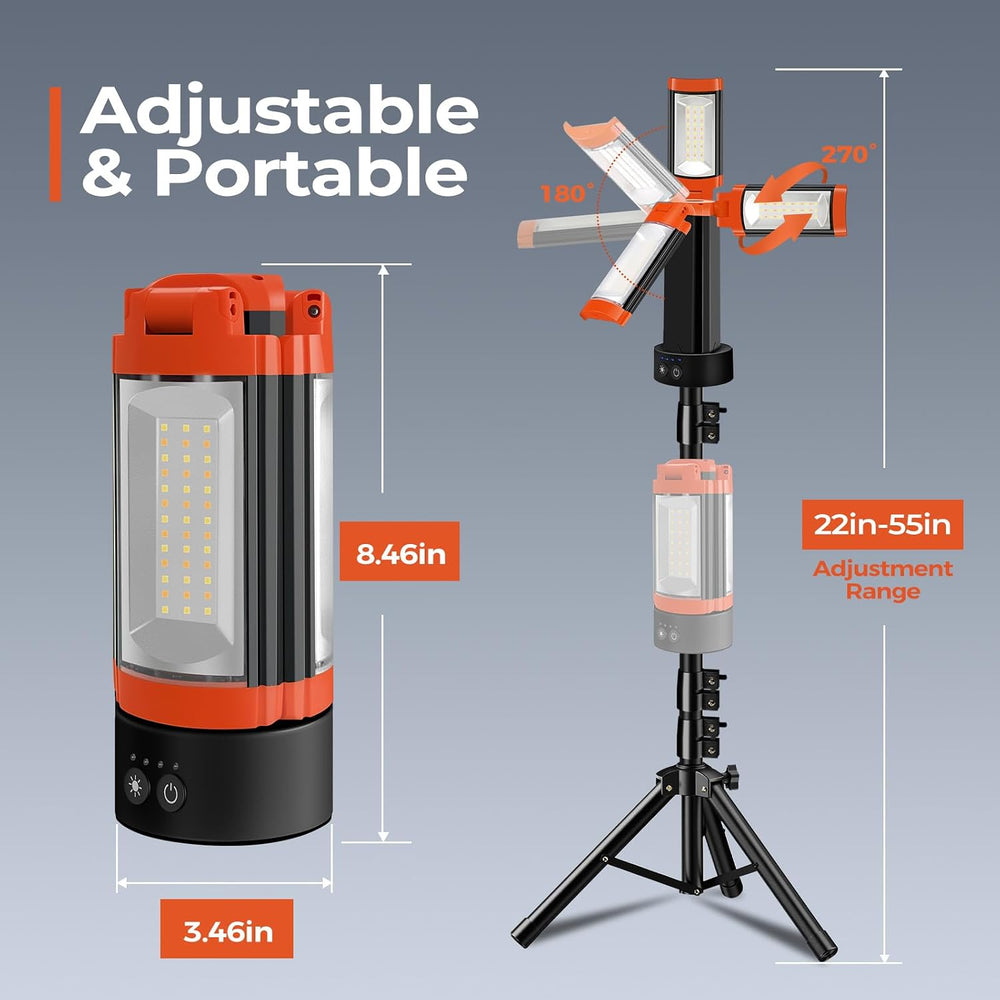 Rechargeable 12000mAh Camping Light with Adjustable Stand
