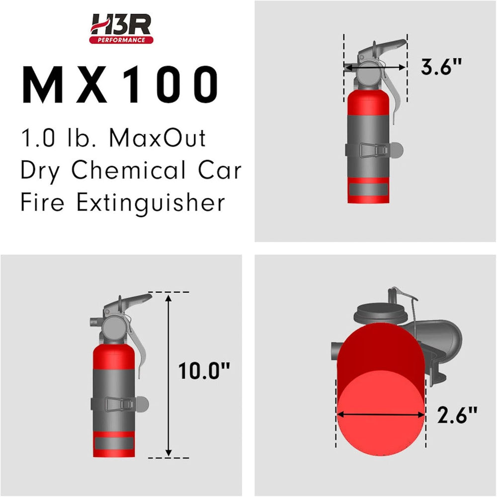 MaxOut Compact Fire Extinguisher for Vehicles – Cars, Trucks, UTVs, RVs &...