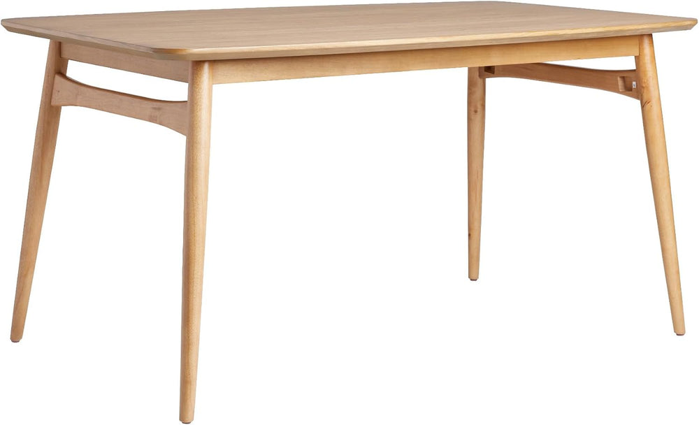 Walker Edison Mid-Century Modern Solid Wood Tapered-Leg Dining Table, 59 Inch...