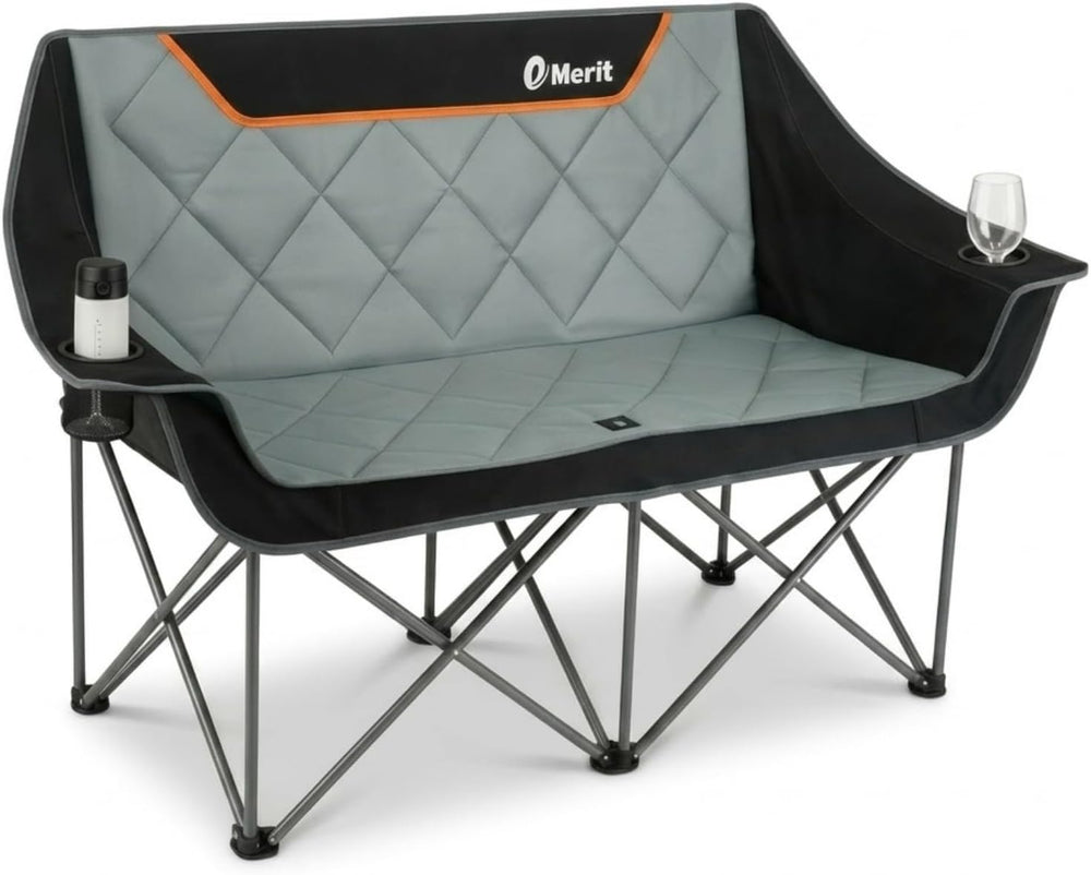 EMERIT Oversized Fully Padded Camping Chair, Heavy Duty 650LB Folding Camping...