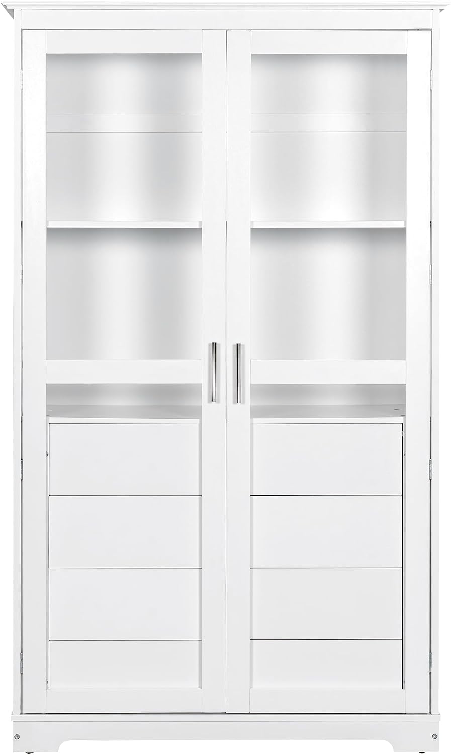 LUMISOL 75" Tall Kitchen Pantry with 4 Built-in Drawers, Kitchen Storage...
