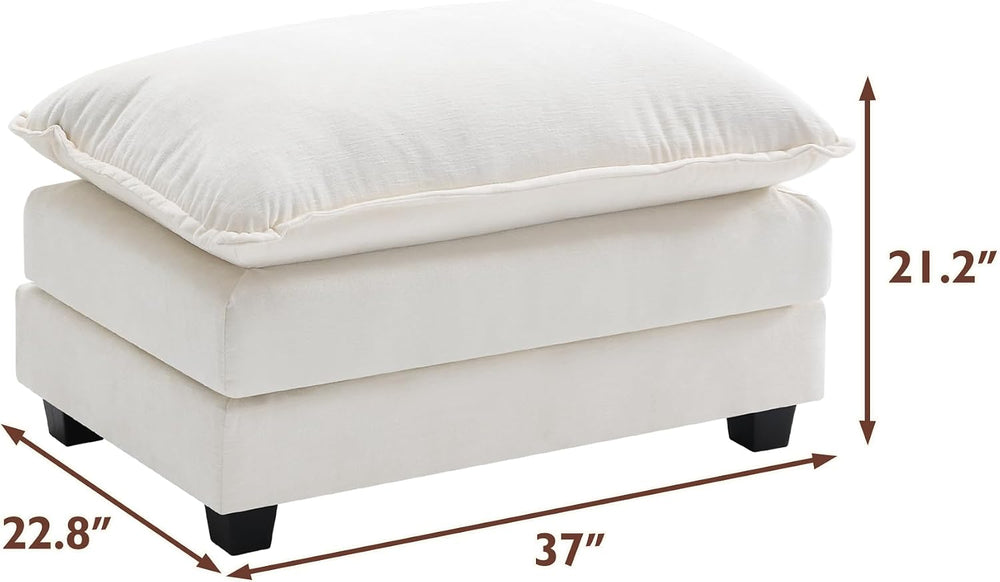 Ihanherry Ottoman for Modular Sectional Cloud Sofa, Chenille Deep Seat Couch ...