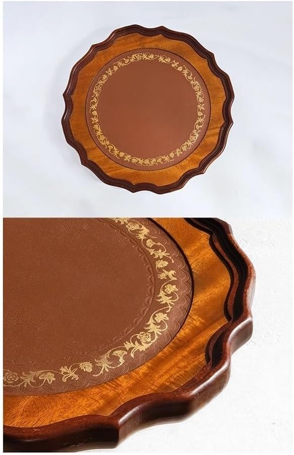 Gilded Retro Style Round Table Sofa Side Living Room Corner Bedroom Storage S...