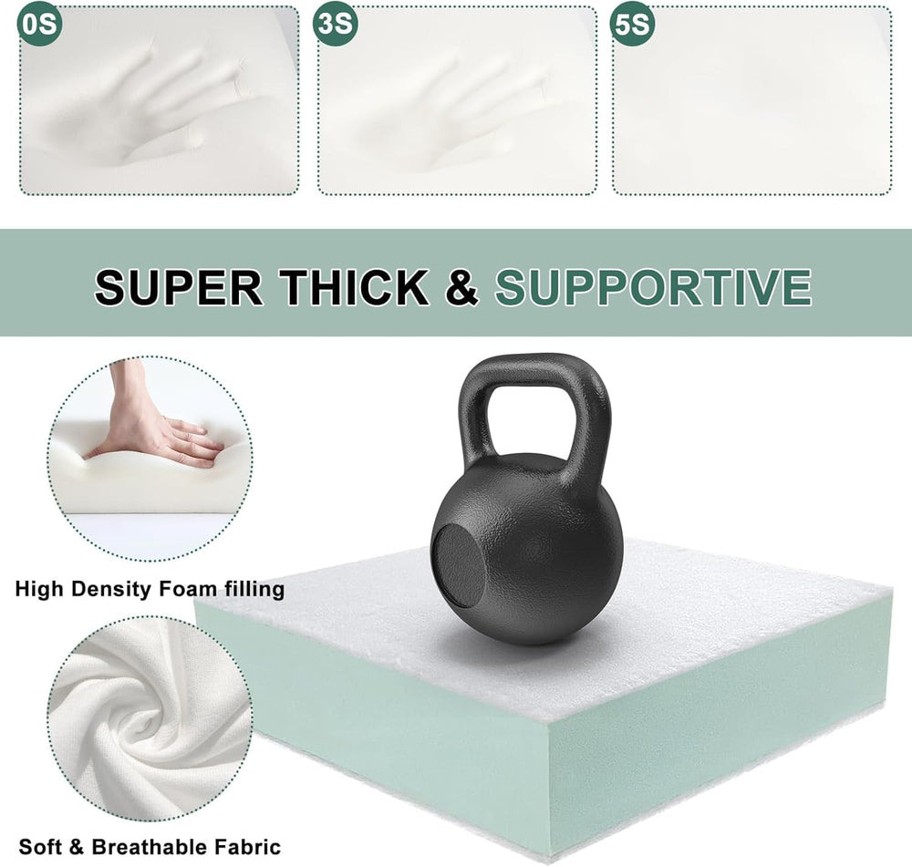 Extra Thickness 3 Layer Couch Cushion Replacement, 26"x26"x6" ...
