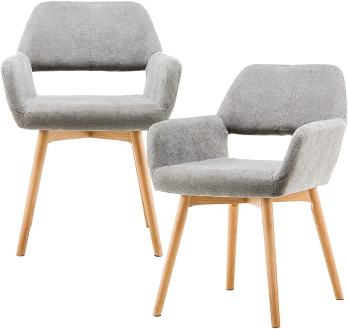 Mid Century Modern Dining Chairs Set of 2 & 4 & 6 Comfy Accent Chair ...