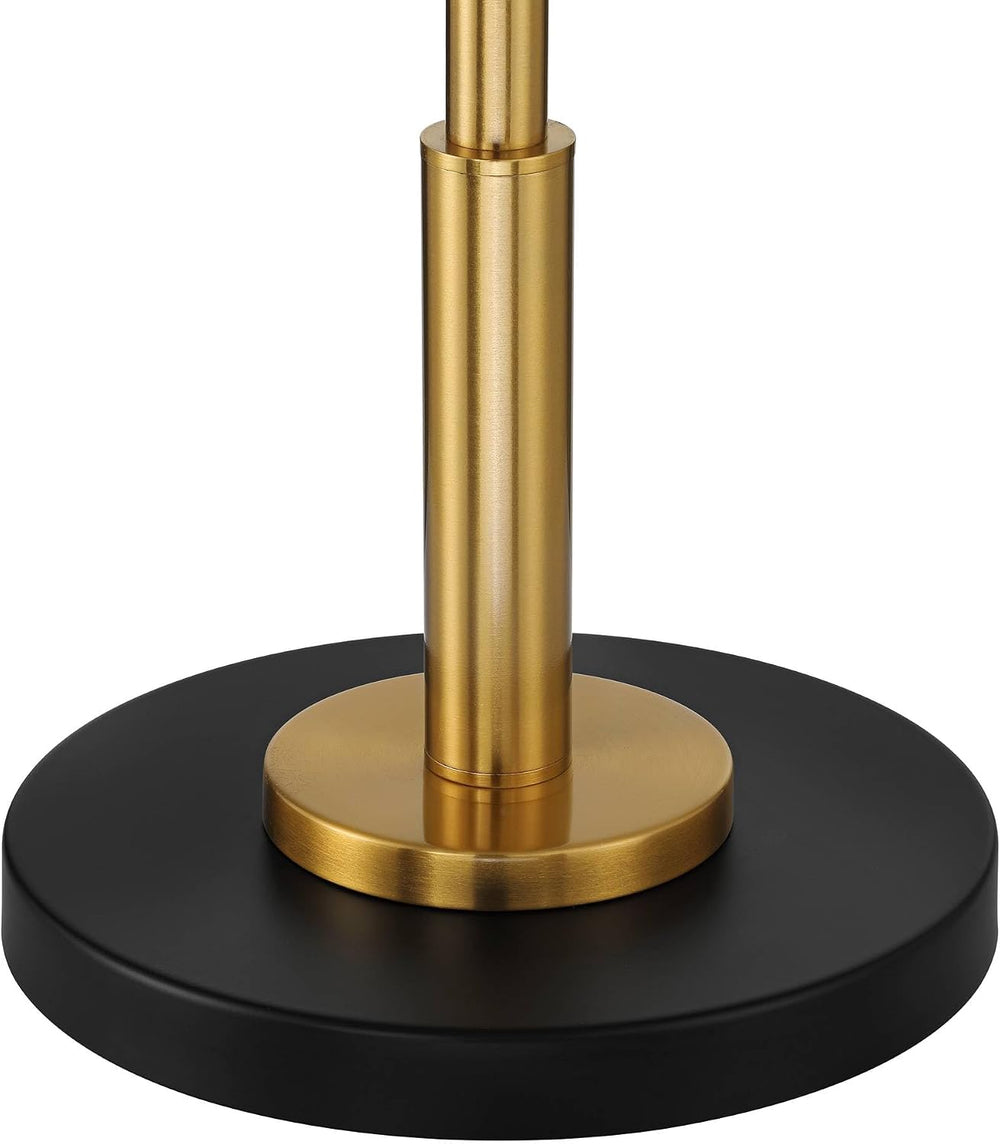 Possini Euro Design Harlowe 63" Tall Black and Gold Floor Lamp Living Room