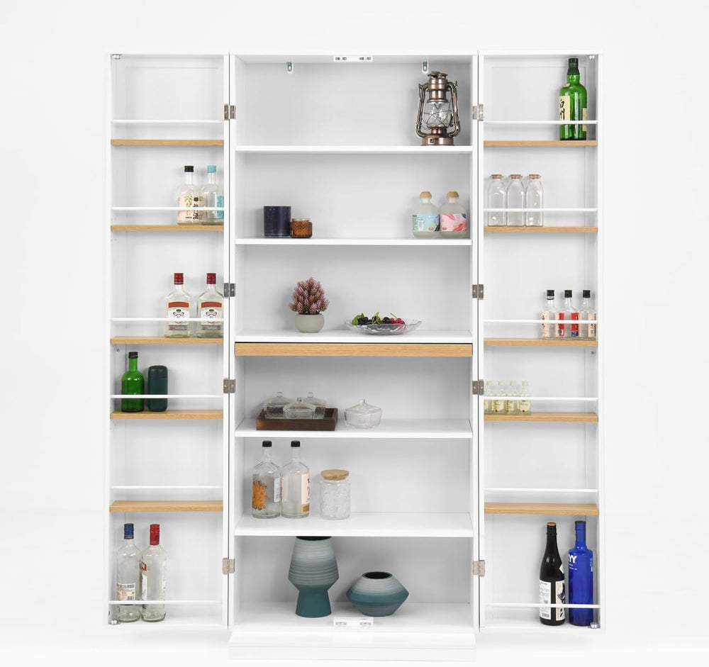 29.9x15.74x71.65Inches White Kitchen Pantry Cabinet, Freestanding Storage Cab...
