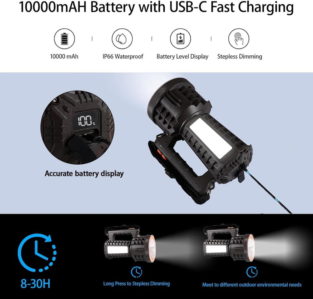 VAVOFO 2000LM 10000mAh Rechargeable LED Lantern, Camping Essentials Flashligh...