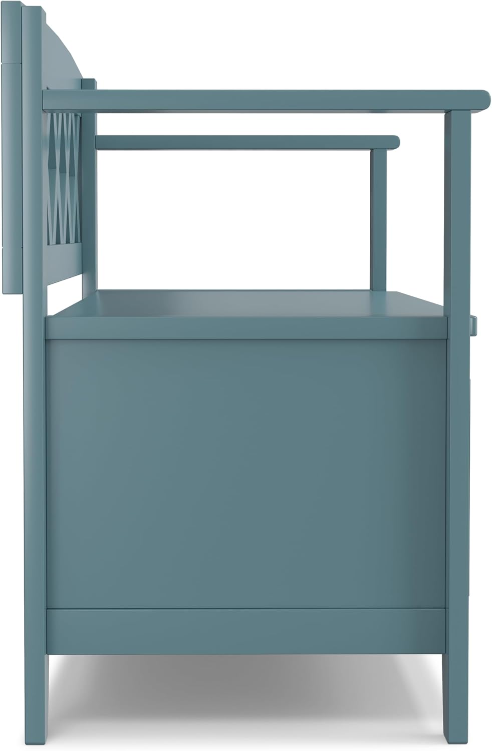 SIMPLIHOME Amherst Entryway Storage Bench - 48 inch Wide Solid Wood Hallway S...