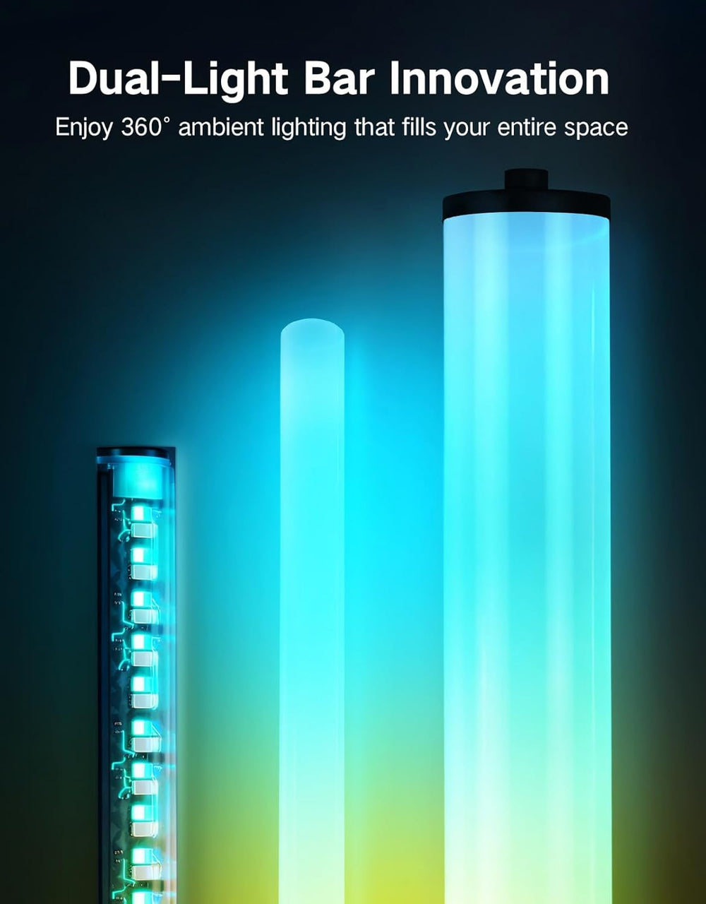 OUTON Bright Smart Floor Lamp with Remote, App & Touch Control, RGB Color...