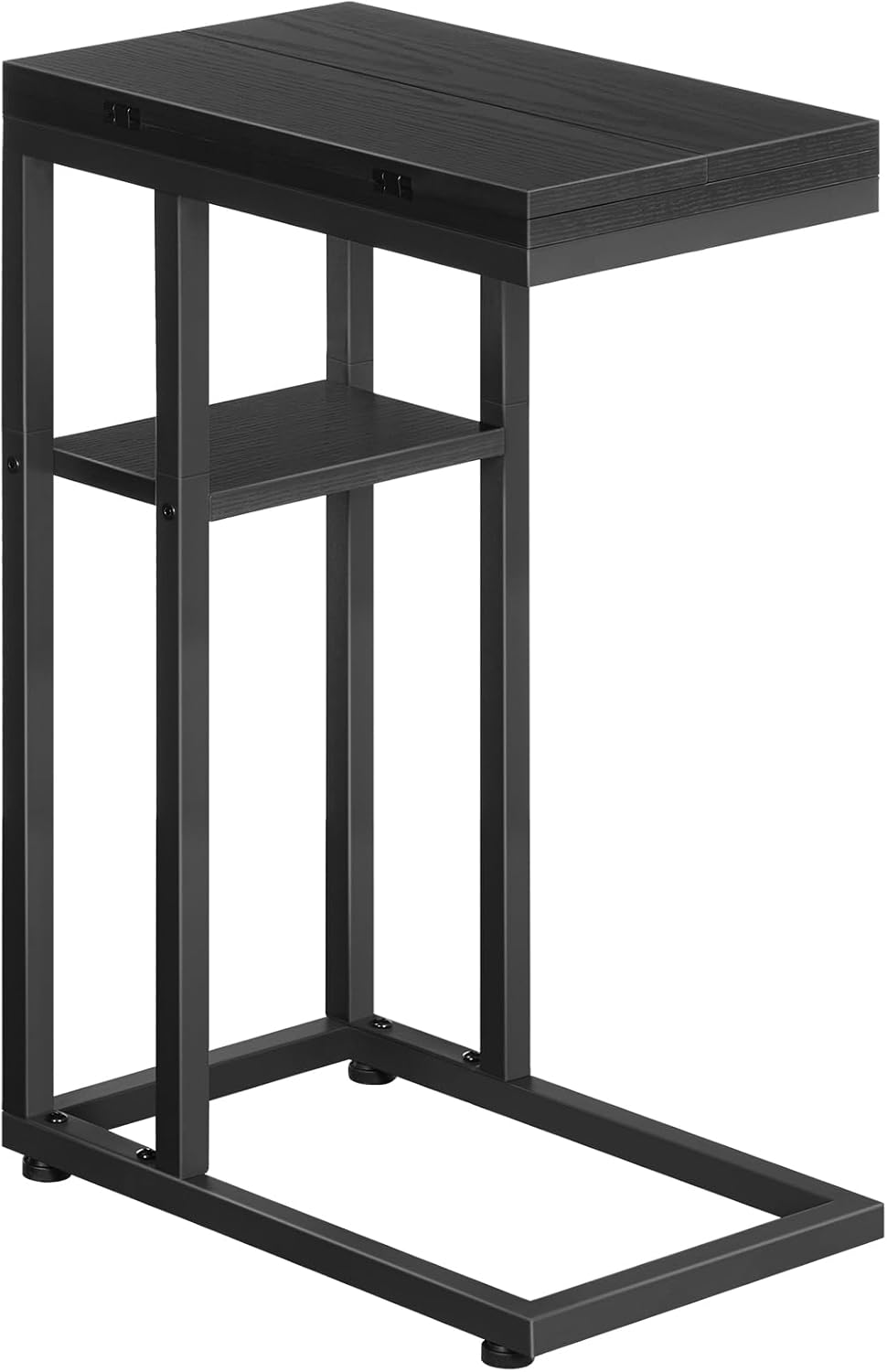 HOOBRO Side Table, Round End Accent Table with Sturdy Metal Pedestal, C Shape...