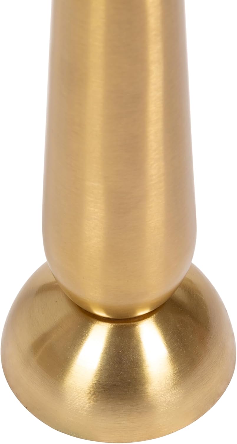 Kate and Laurel Saxena Modern Round Metal Drink Table, 8 x 8 x 24, Gold, Meta...