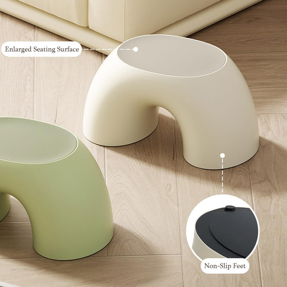 Simple Colourful Small Short Stool for Home, Non-Slip Ring Rainbow Shoe Stool...