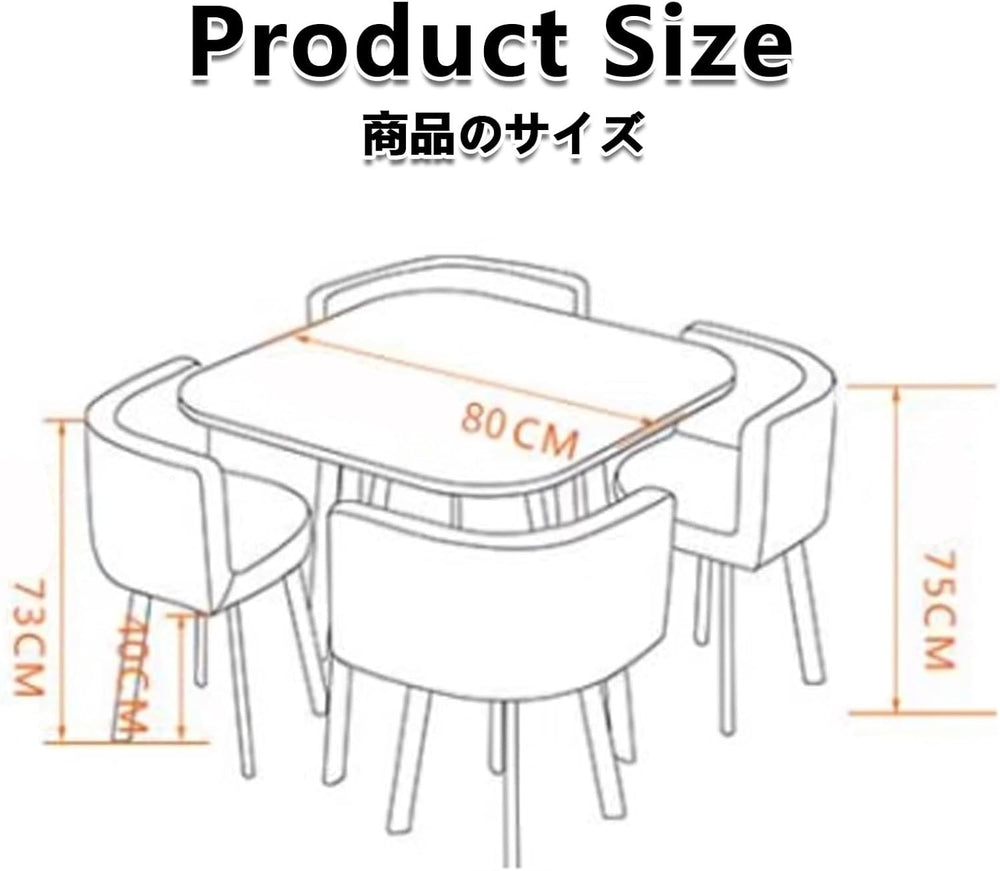 Round Table with 4 Chairs,Coffee and Chair Combination Balcony Living Room Di...