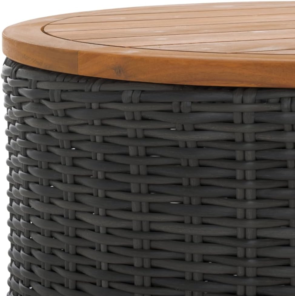 SAFAVIEH Couture Collection Anguilla Dark Grey Faux Wicker Indoor/Outdoor Sto...