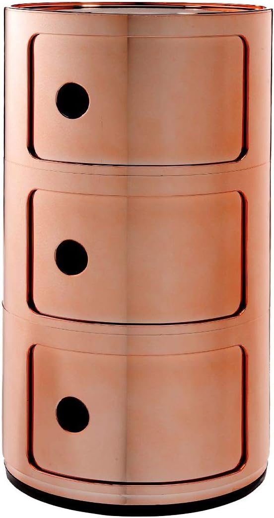 Kartell 5967/RR Componibili Drawers by Anna Castelli Ferrieri, Pack of 1, Met...