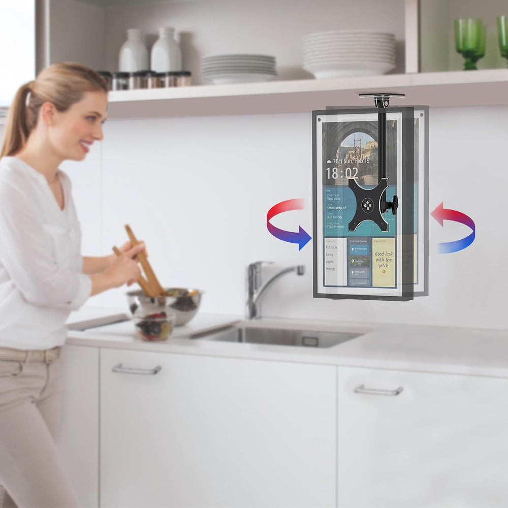 Under Cabinet Mount for Echo Show 15, Height Adjustable | Aluminum, Height Ad...