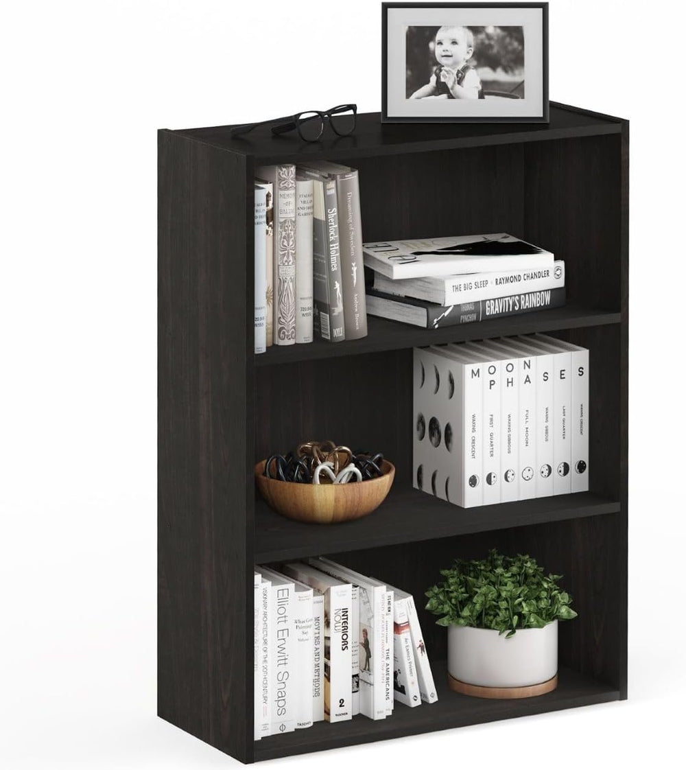 Furinno PASIR Book Shelf, 3-Tier Bookshelf, Bookcase, 9.7" x 23.7" ...
