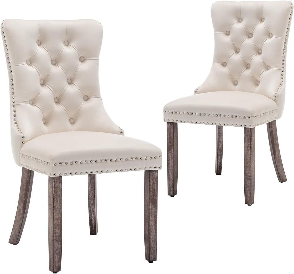 Hixkol Velvet Dining Chairs Set of 2,Upholstered Dining Chairs with Ring Pull...