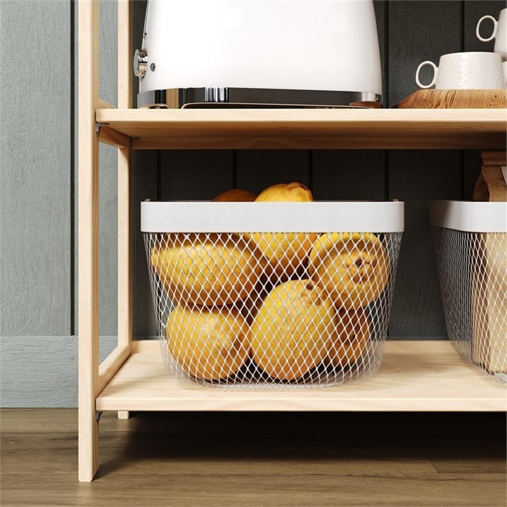 Pemberly Row Modern Solid Wood 3-Shelves Folding Bookcase/Pantry in Unfinished
