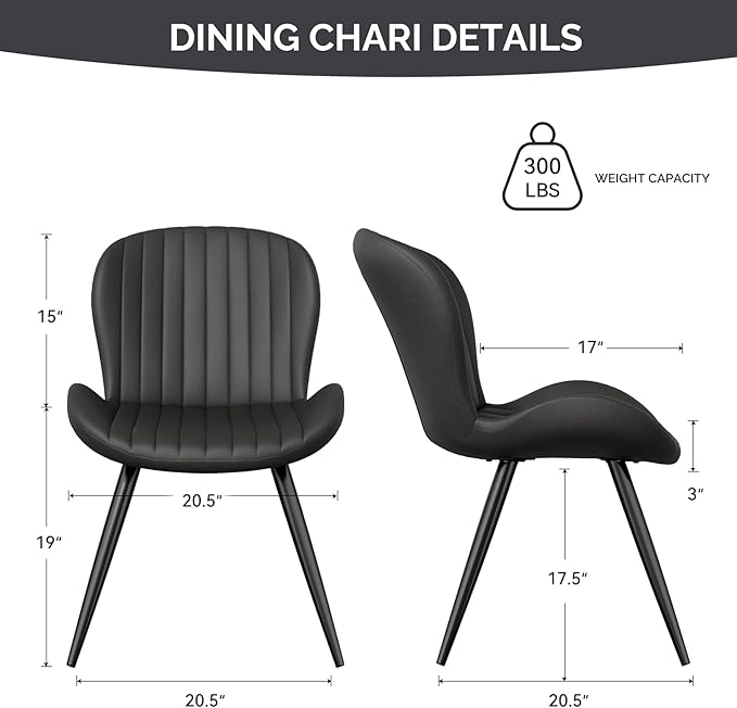 Nalupatio Dining Chairs Set of 4, Modern Dining Room Chairs Comfy Backrest Th...