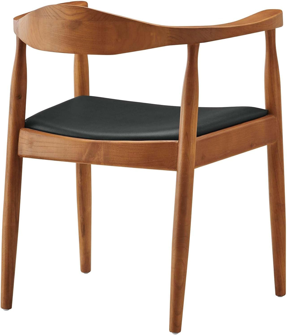Modway Presidential Mid-Century Modern Faux Leather Upholstered Dining Armcha...