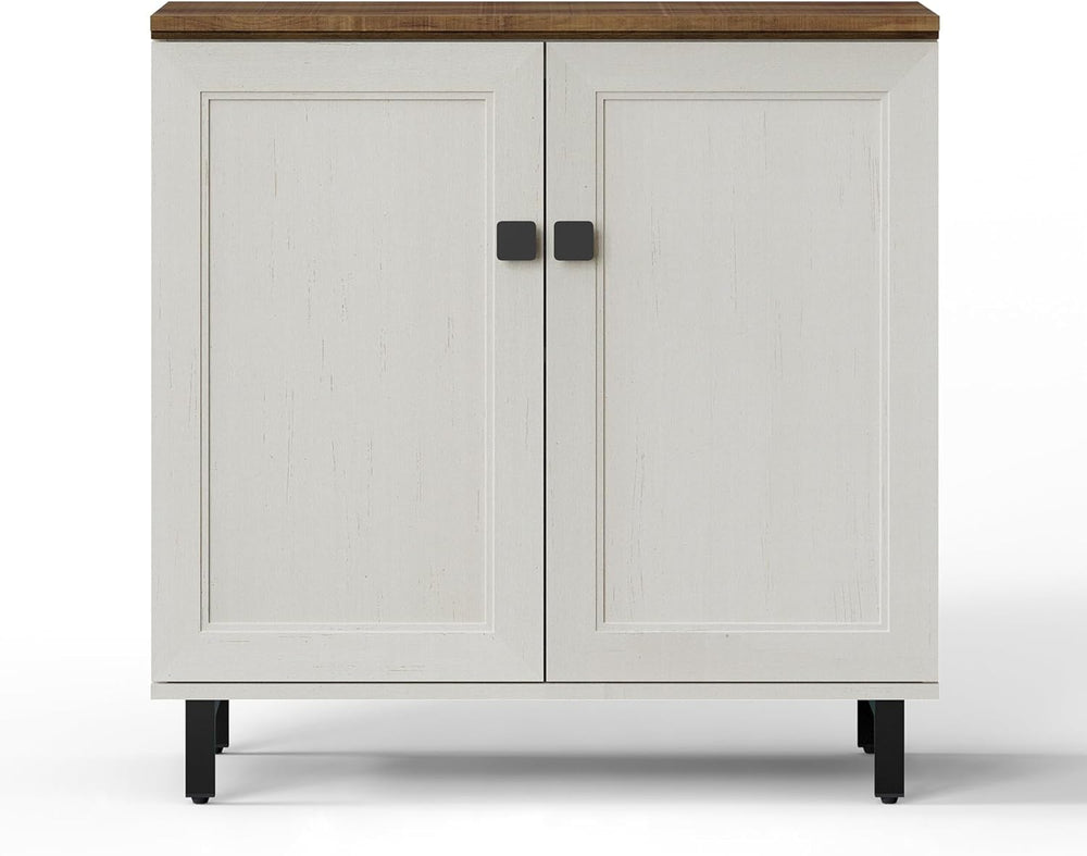 Multifunctional Sideboard Buffet Cabinets, Farmhouse Sideboard with Adjustabl...