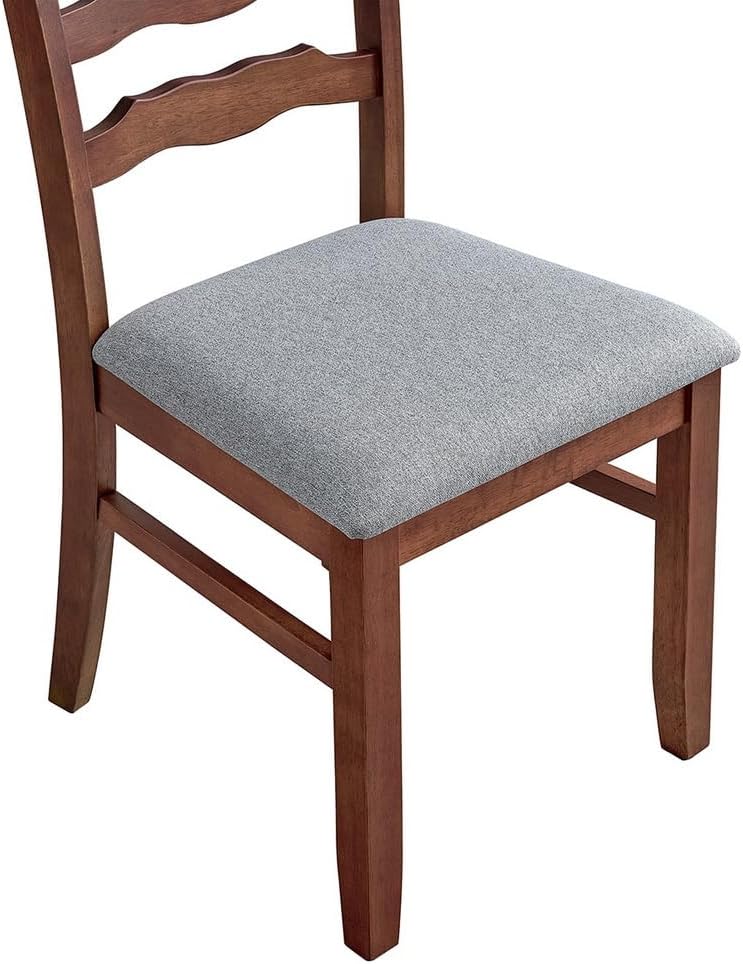 ACTU-Wood Chairs Classic Ladder Back Dining Chairs Set of 2, Cherry Color
