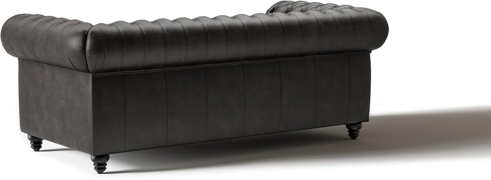 Valencia Parma Chesterfield 3 Seater Sofa 82" | Premium Leather | Mid-Ce...