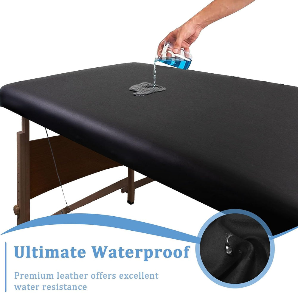 Leather Massage Table Cover Protector Vinyl Wipeable Massage Table Cover Fitted