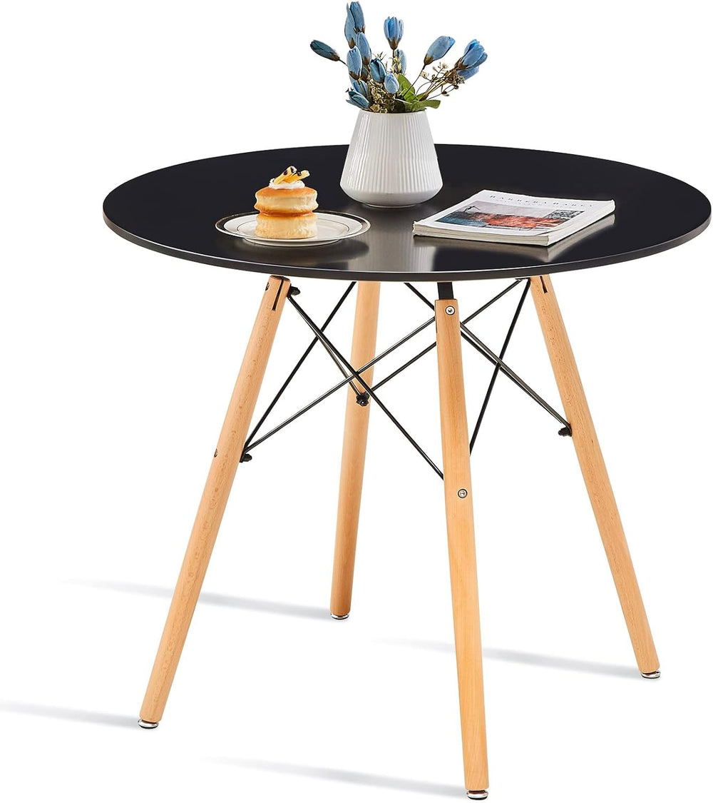 31.5 Inch Small Round Dining Table for 4 People Kitchen Home Modern Leisure W...