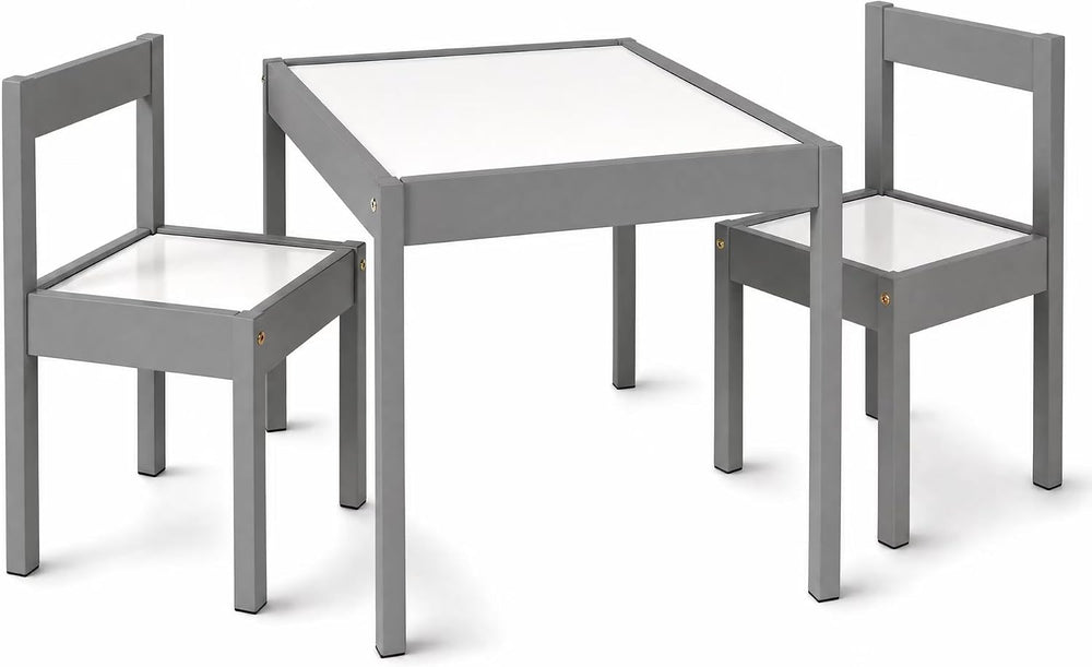 3-Piece Dry Erase Activity Table and Chair Set for Learning, Drawing & Cr...