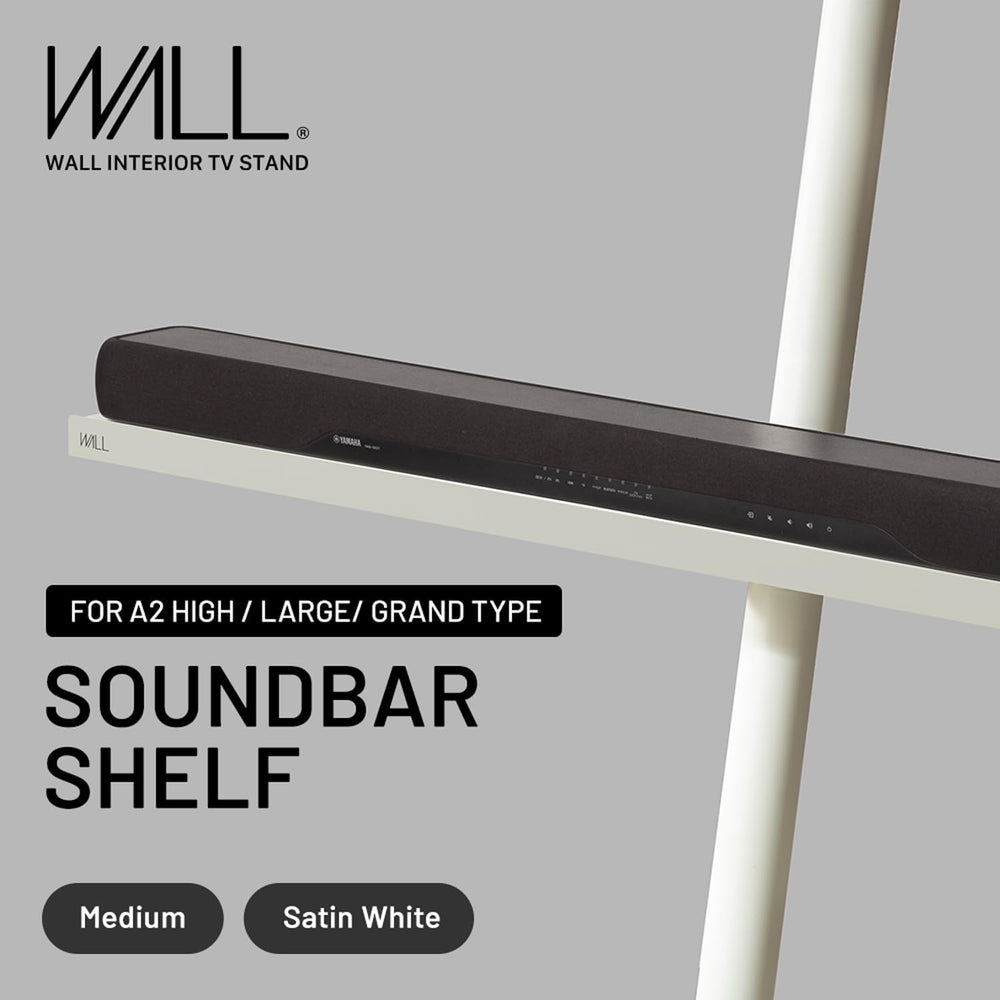 WALL 37.4" Soundbar Shelf for TV Stand Seven Stand A2 Models, Satin Whit...