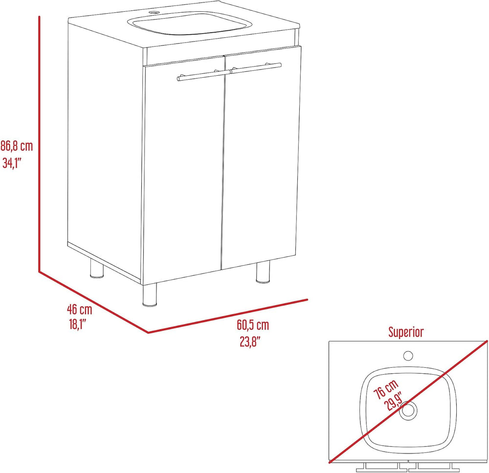 Floor Cabinet W/Storage Drawers, Storage Locker with Two Shelves, for Bathroo...