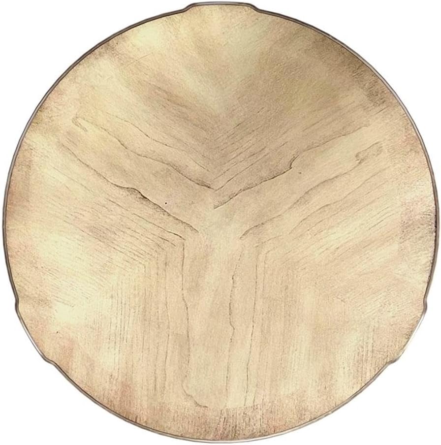 Beaumont Lane 20" W Drum Side Table, Poplar Hardwood and Cherry Veneer, ...