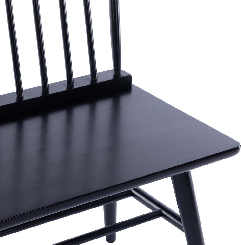 DUHOME Entryway Bench, Black Dining Bench with Spindle Back Farmhouse Wood Wi...