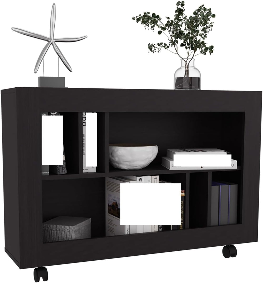 Console Table Cart, 5 Shelves, 4 Casters,for Kitchen