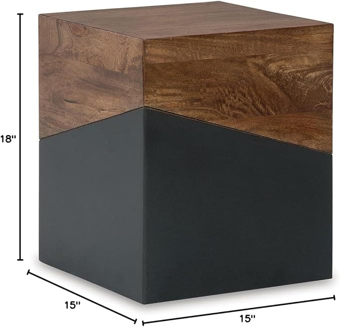 Signature Design by Ashley Trailbend Eclectic Accent End Table, Brown & G...