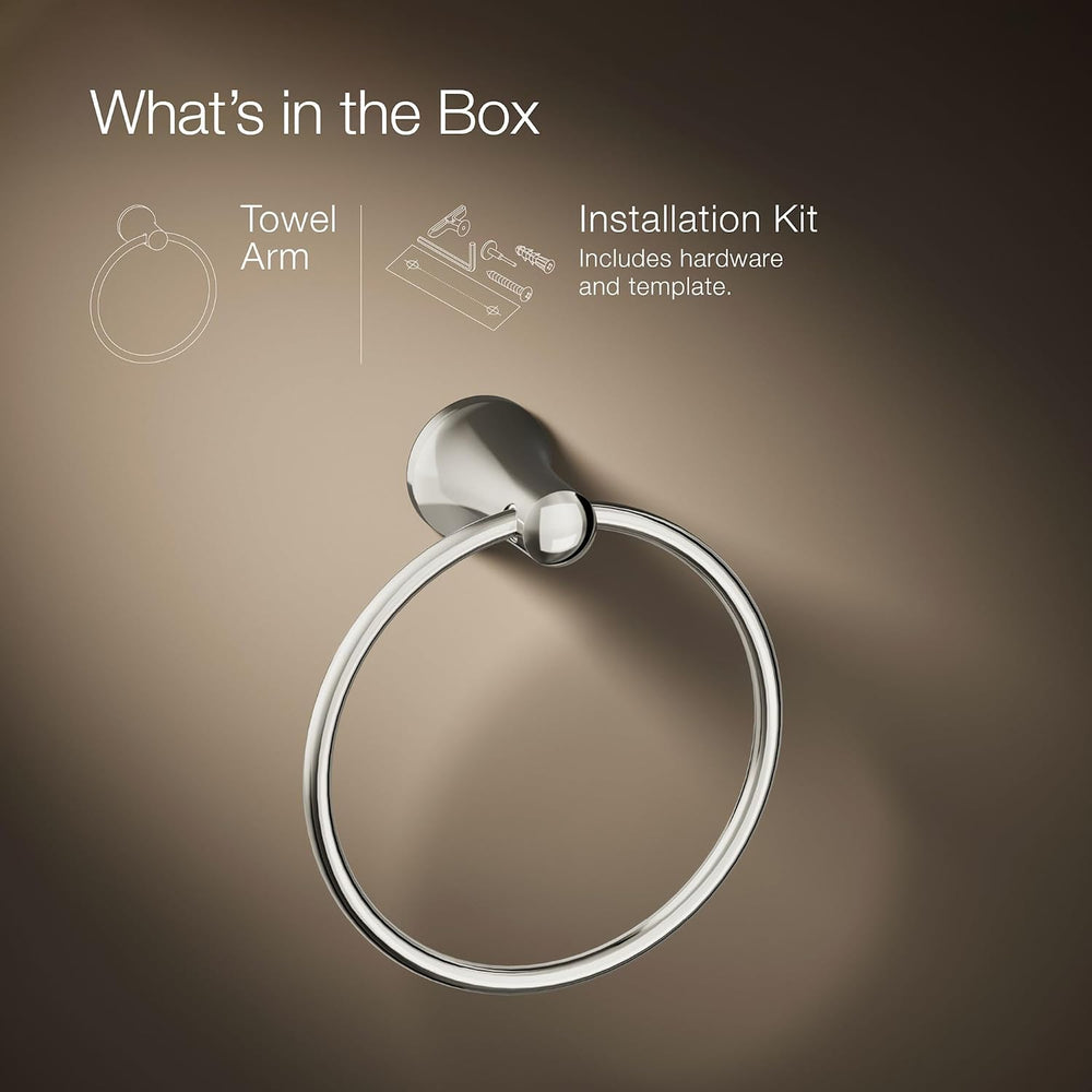 Kohler K-21955-BN Kohler K-21955 Tempered 6-7/8" Wall Mounted Towel Ring