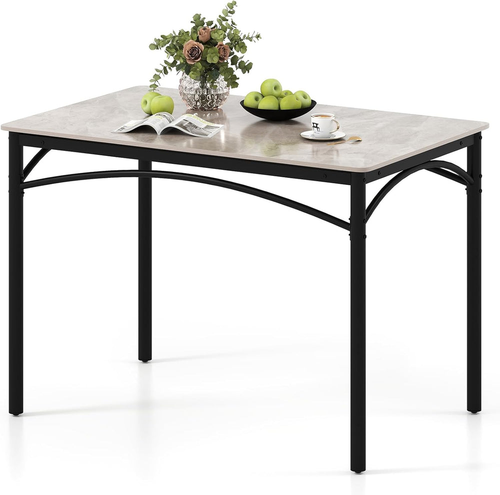 GOFLAME 43” Sintered Stone Dining Table for 4, Rectangular Kitchen Table with...