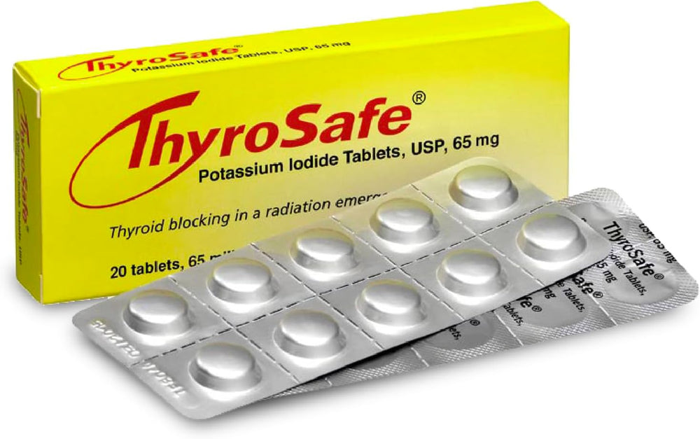 ThyroSafe 65mg Potassium Iodide Tablets (20 Pack) - Protects Your Thyroid fro...